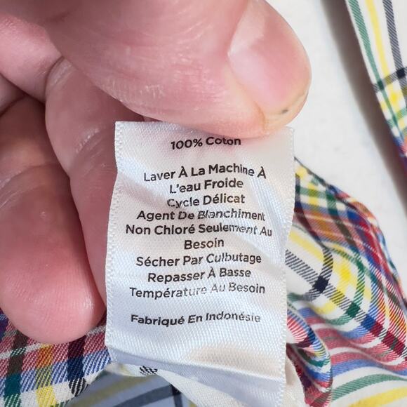 Talbots Button Shirt Woman's Small Long Sleeve Multi Color Plaid All Cotton - Picture 5 of 11